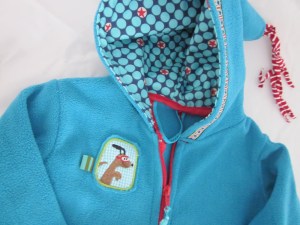 Fleecejacke mit Pilotenhund