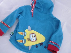 Fleecejacke mit Weltraummotiven