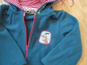 Fleecejacke mit Pilotenhund