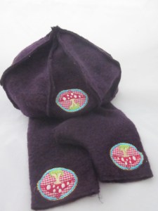 Set lila mit Fliegenpilz