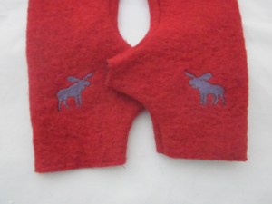 Stulpen dklrot mit Elch