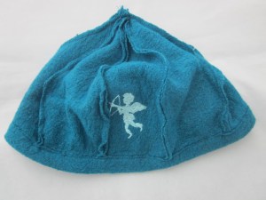 Mütze türkis mit Engel