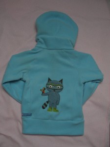 Fleecejacke mit Teilungsnähten und Wilfried Waschke hinten