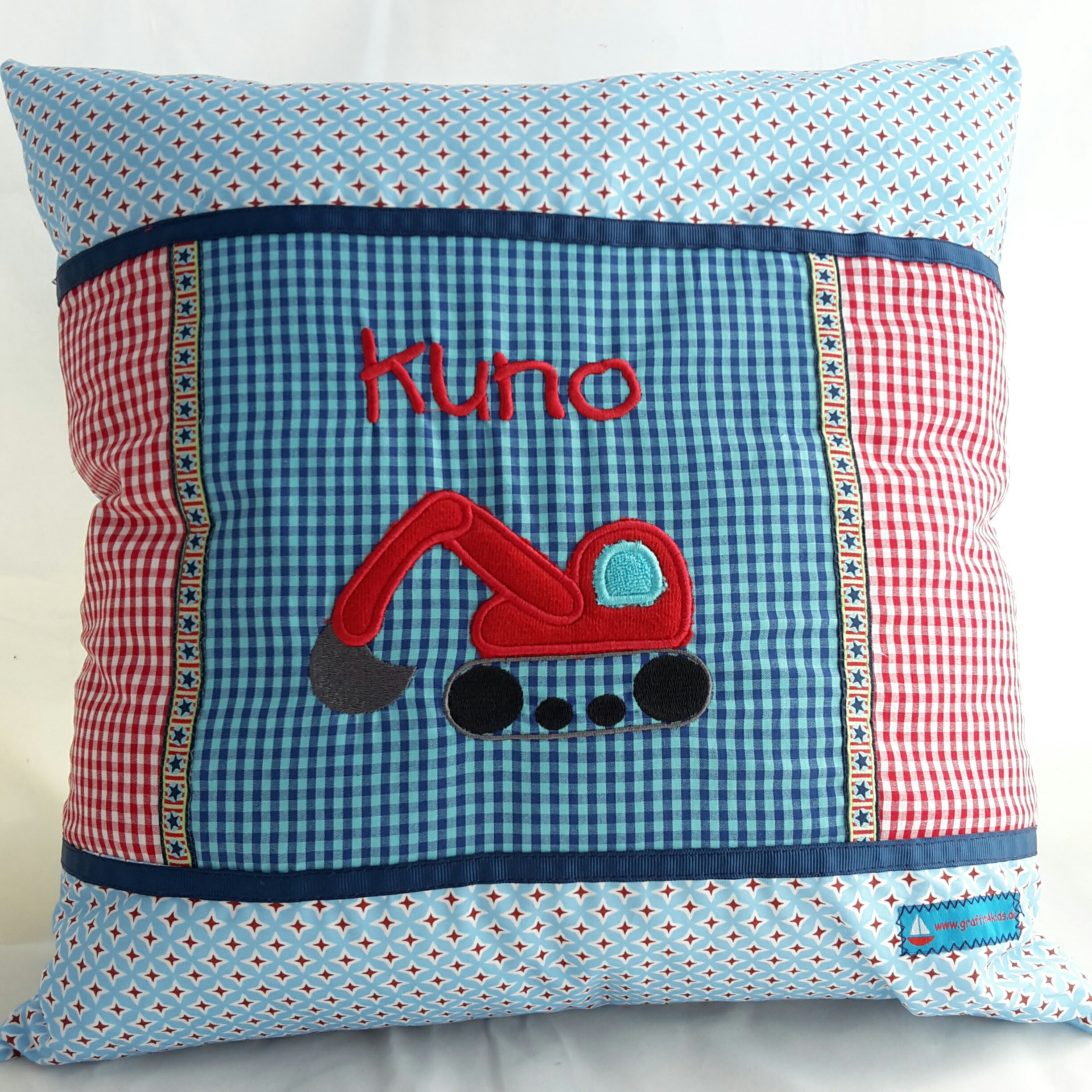 Kissen KUNO Bagger(Kunterbuntdesign/Eva Klapetz)