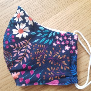 Damenmaske feine bunte Blumen, Erlös für das Wolfgang Borchert Theater Münster