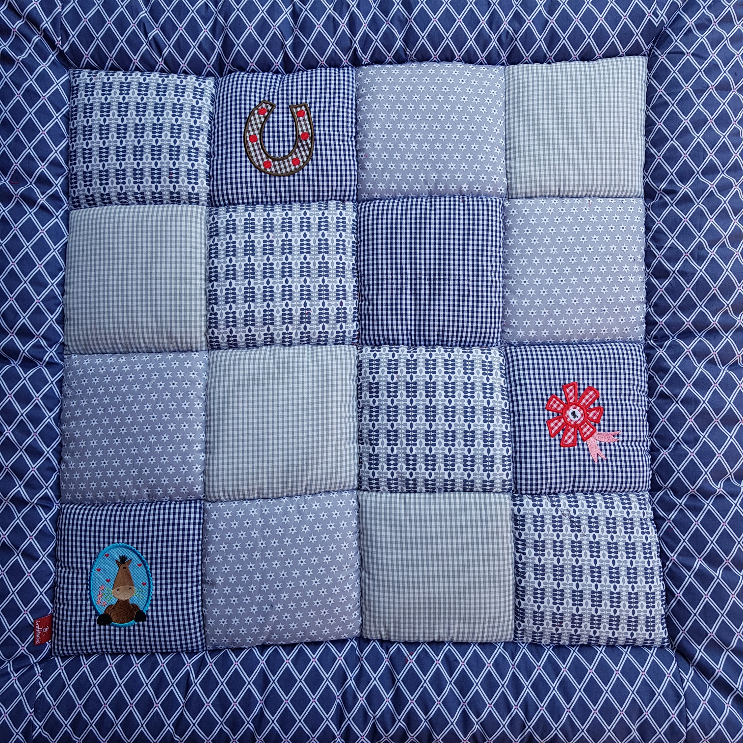 Schlicht in blau/grau