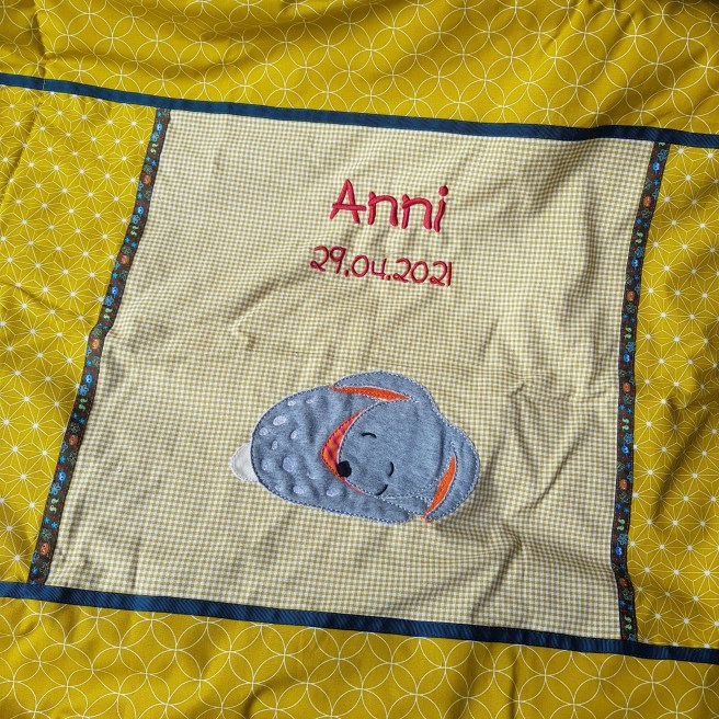 Einschlagdecke ANNI Stickmotive Woody von Steinbeck/Kunterbuntdesign