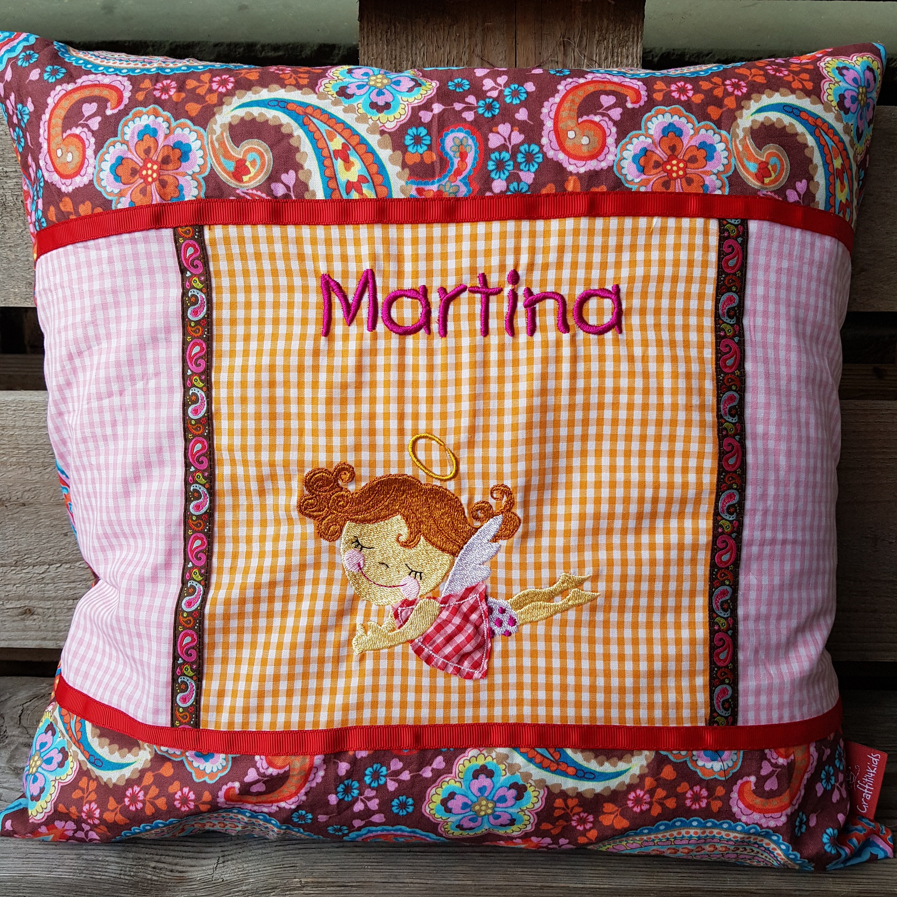 Kissen MARTINA (Glockenengel (Punkt Punkt Komma Strich)