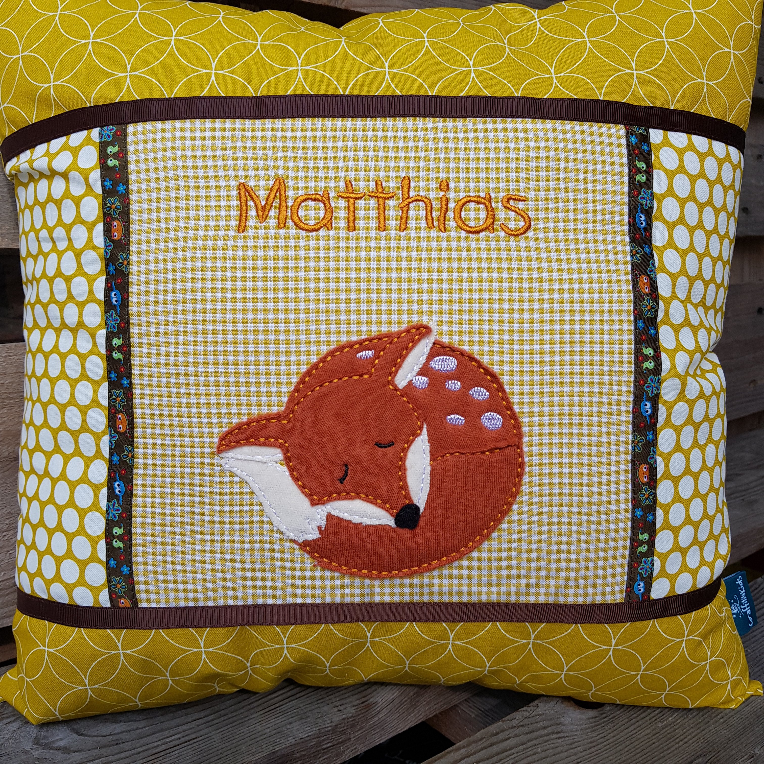 Kissen MATTHIAS (Woody von Steinbeck/Kunterbuntdesign)